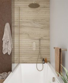 ALITA Knurled Bath Set 3 Brushed Nickel   