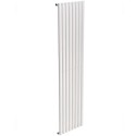 AMURA Elliptical Tube Vertical Designer Radiator 1800 x 480 Single Panel White