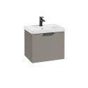 STOCKHOLM Khaki Matt 50cm Wall Hung Vanity Unit - Matt Black Handle