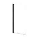 LUNAR SB1 6mm Radius Bath Screen 1400mm H x 800mm Matt Black