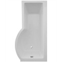 P SHAPE 1700 x 900 Right Hand Shower Bath with Bath Panel & Bath Screen