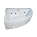 MAYA 1500x1000mm LH 8 White Jet Whirlpool Corner Bath