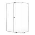 ZEBA Single Door Offset  Quadrant 1200x900mm Chrome