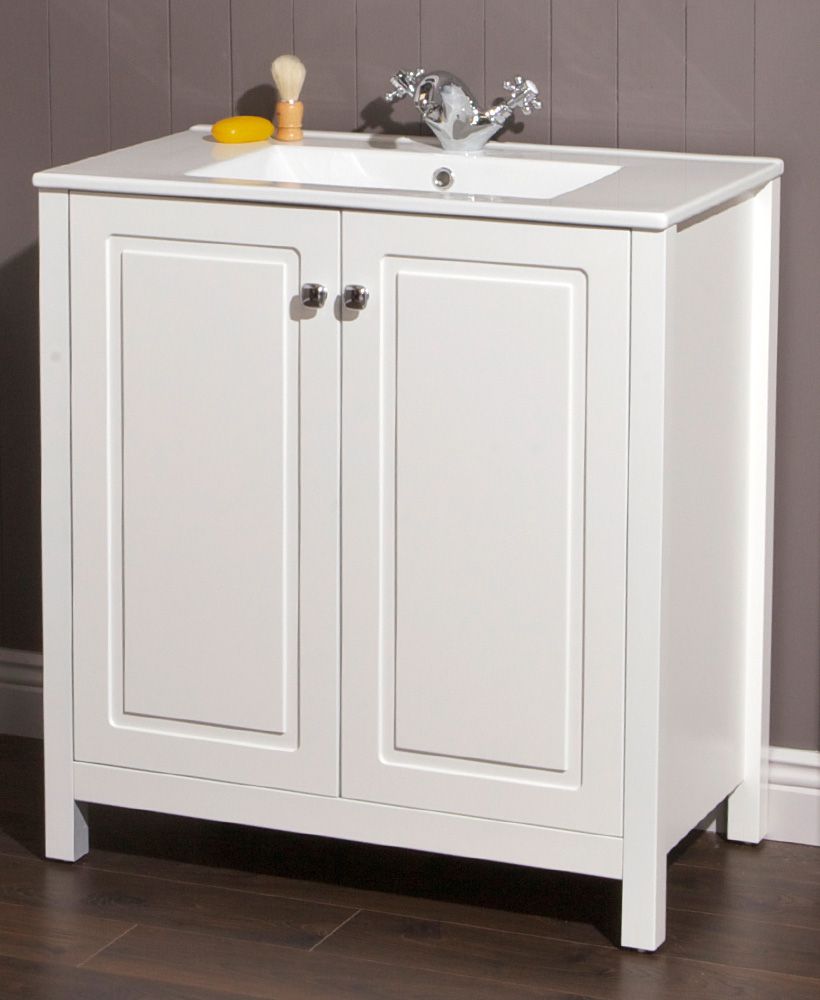 Kingston 80 Chalk White Vanity Unit & Toledo Basin