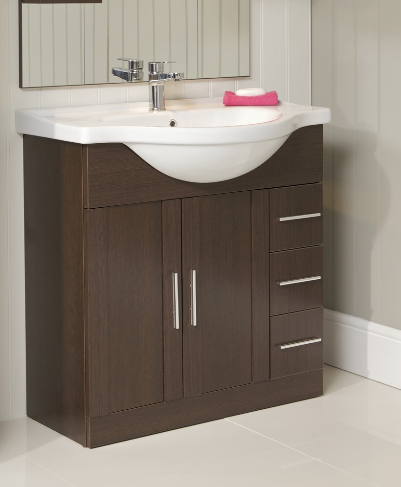 Oslo Wenge 75cm Vanity Unit & Basin