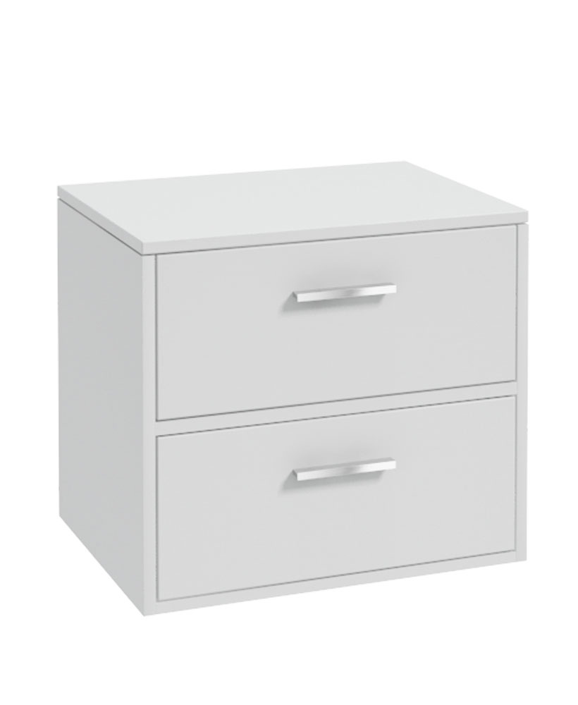 Finland 60cm Countetop Vanity Unit Matt White-Chrome Handles